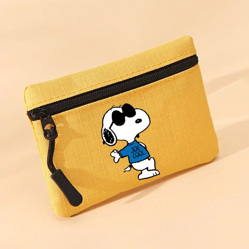 Snoopys Mini portamonete Cartoon Kid Canvas Wallet Zipper Money Pouch simpatico porta carte di credito Kawaii Key Storage Bag regali