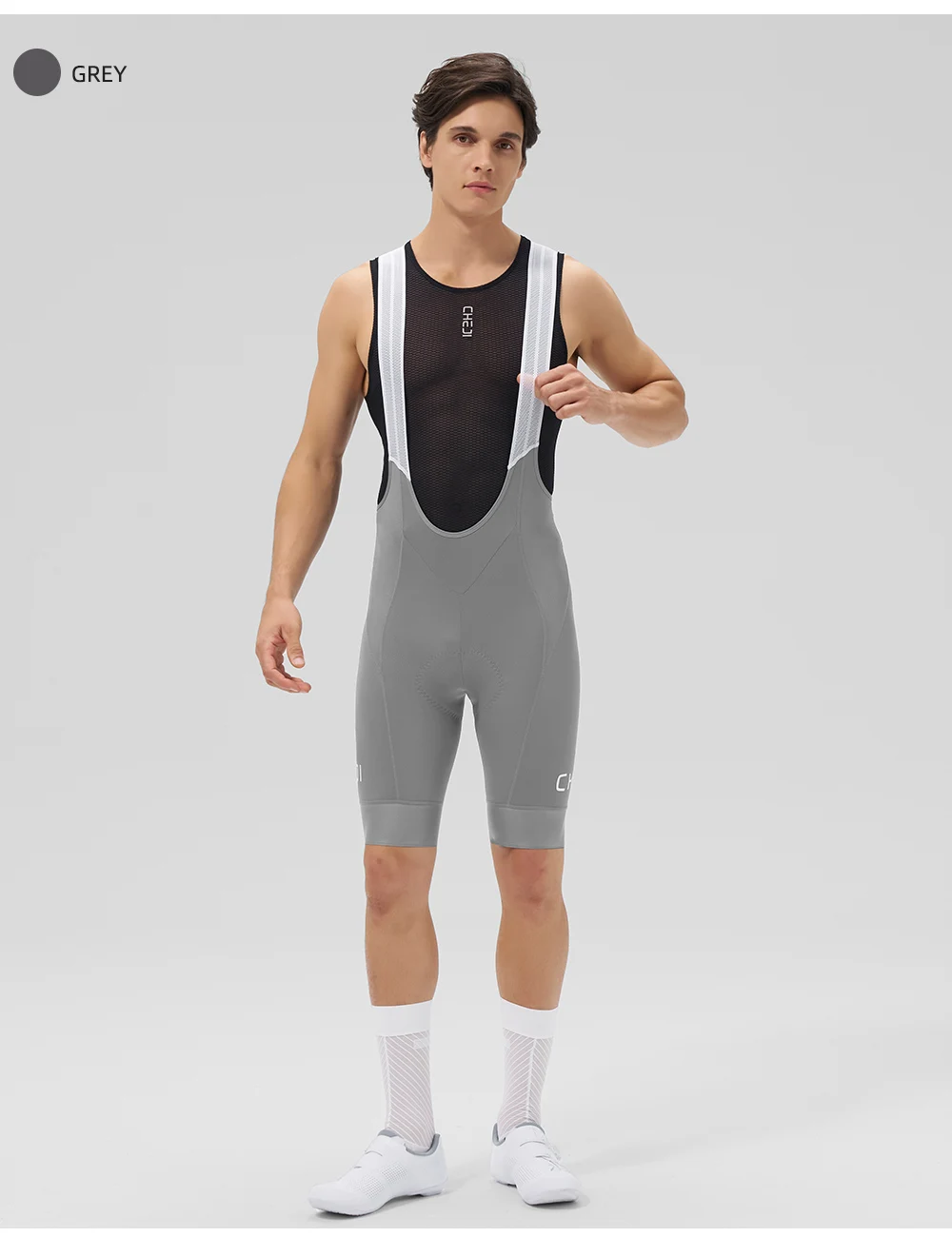 Cheji Herren-Radlerhose mit Trägern – Detail 17