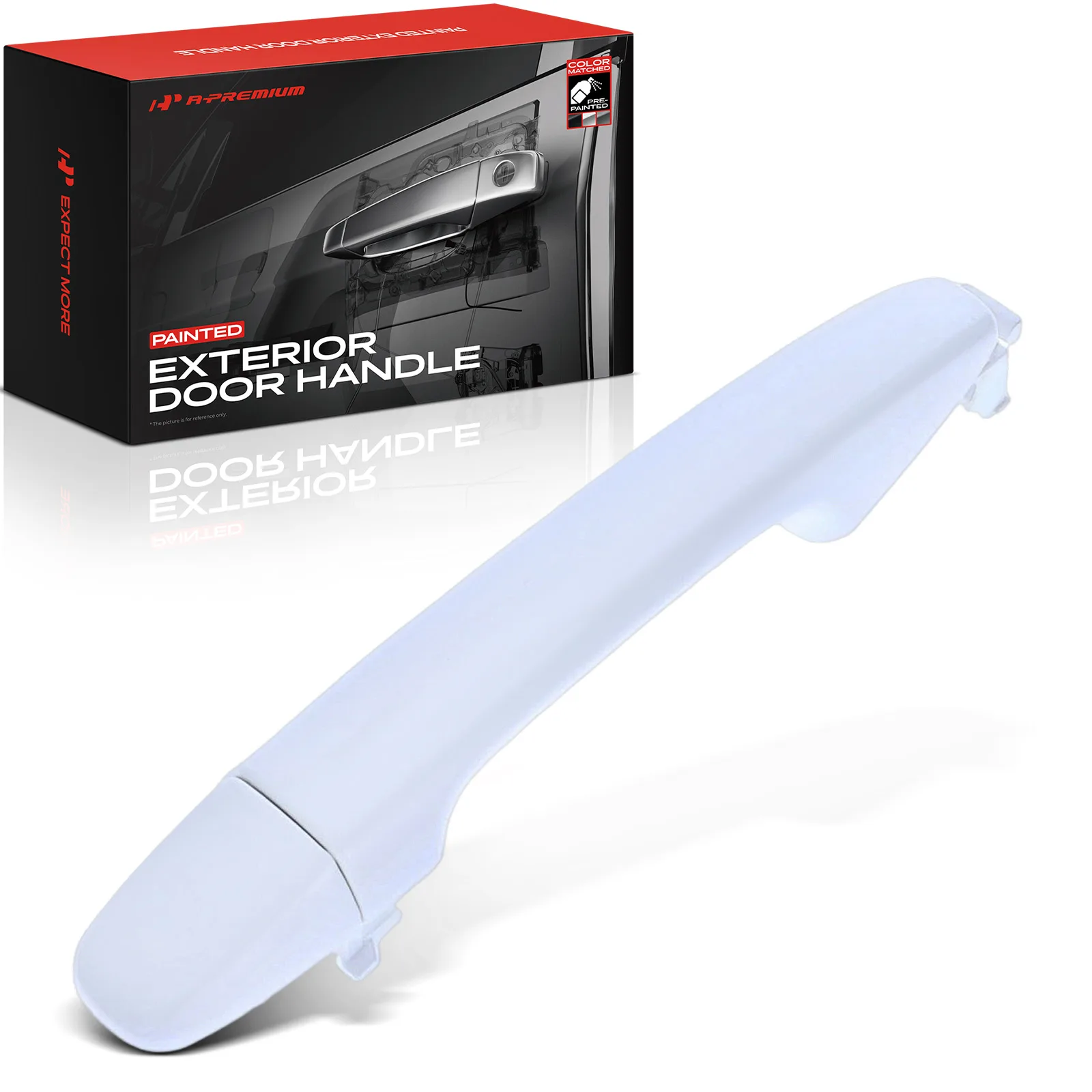 A-Premium Front Passenger Side Painted 040 White Door Handle for Toyota Prius 2010-2018 Prius C 2012-2018 Scion tC 2011-2016