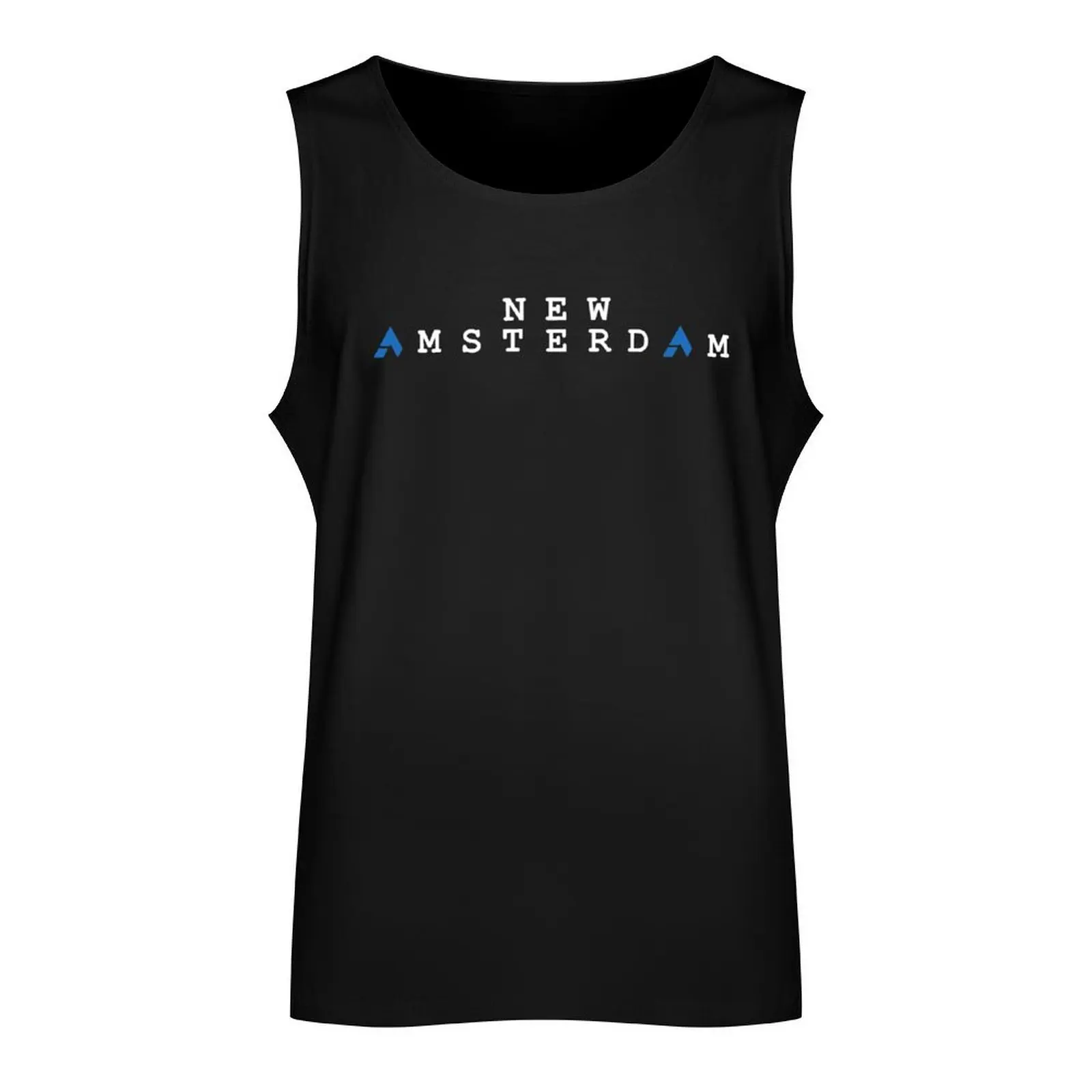 New Amsterdam Simple Text Design Tank Top singlet for men Men's t shirt