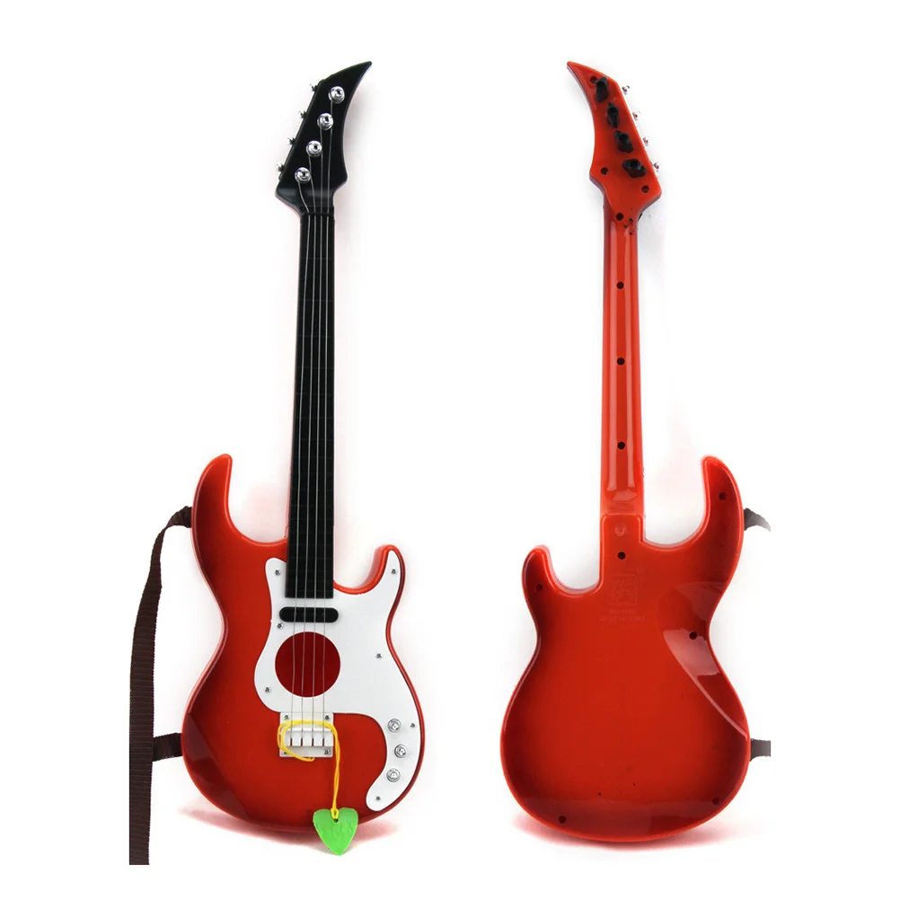 Toy Guitar 4 Stringed Toy Guitar Educational Musical Instrument Children's Kid's Toy (Pick for Random Color)