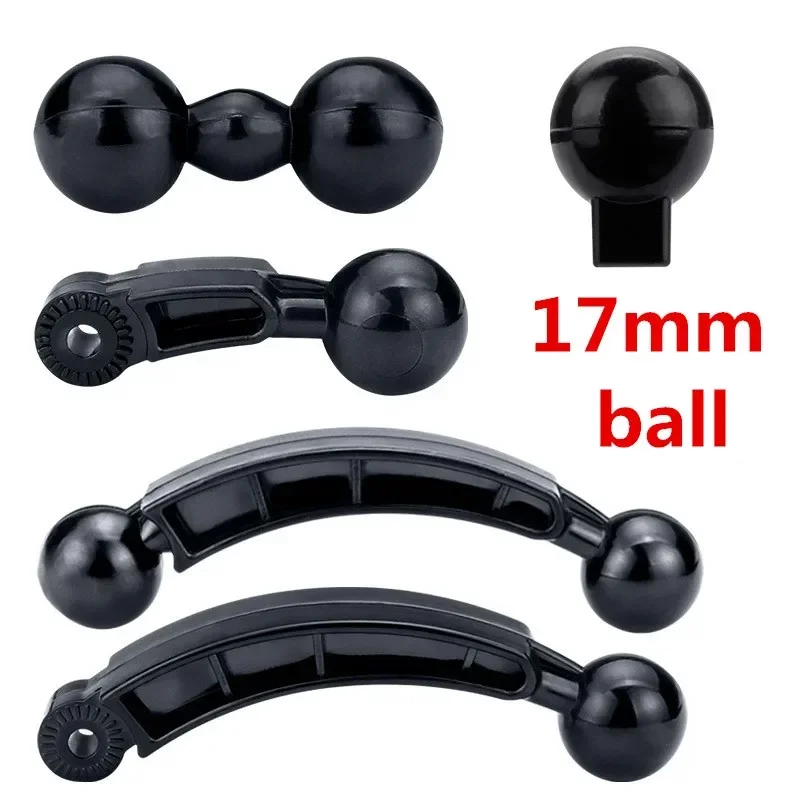 Double Ball Head Adapter Extension Joint Mount Adapter Connecting Bracket for 17mm Magnetic Car Phone Tablet Holder