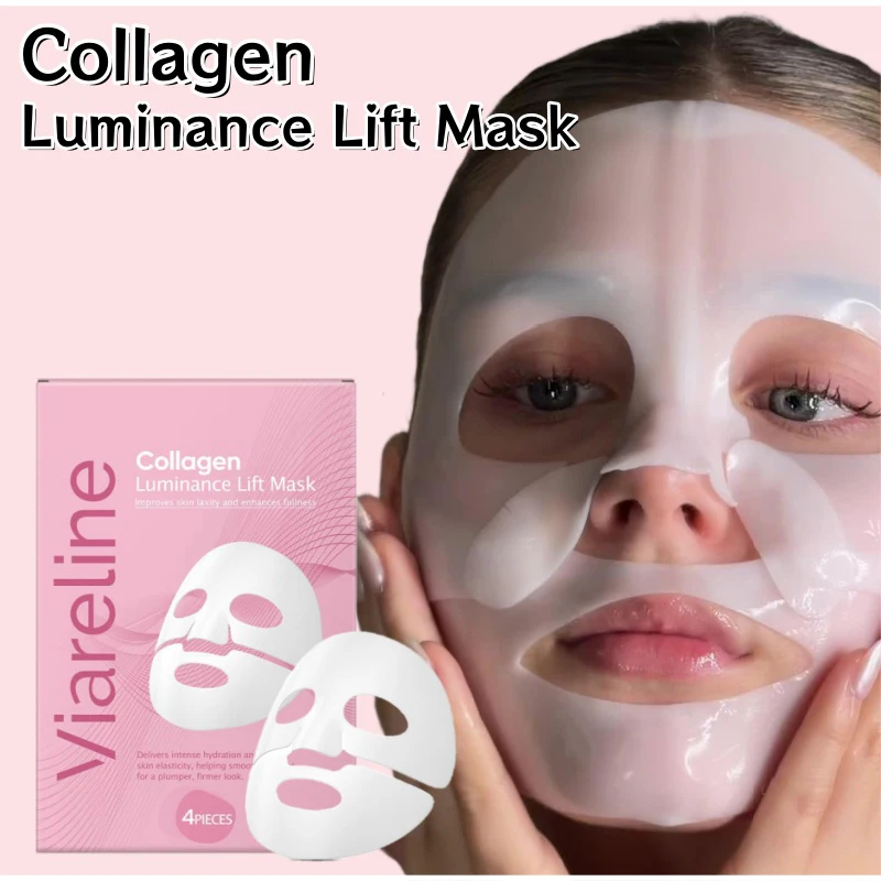 Collagen Split Color Changing Facial Mask Soothe Dry Skin Repair Improve Dullness Hydration Moisturize Three In One Facial Mask