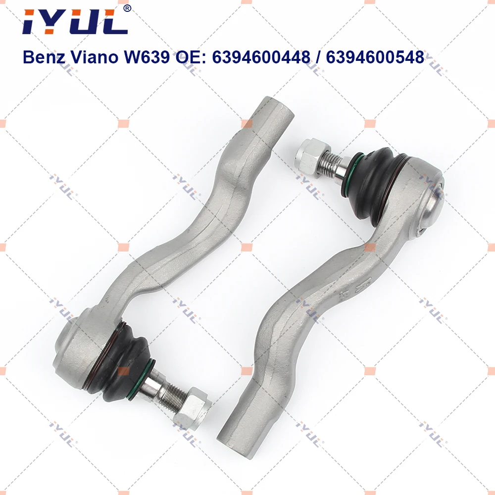 

A Pair Front Axle Outer Steering Tie Rod Ends Ball Joint For Mercedes Benz Viano Vito W639 2003- 6394600448 6394600548