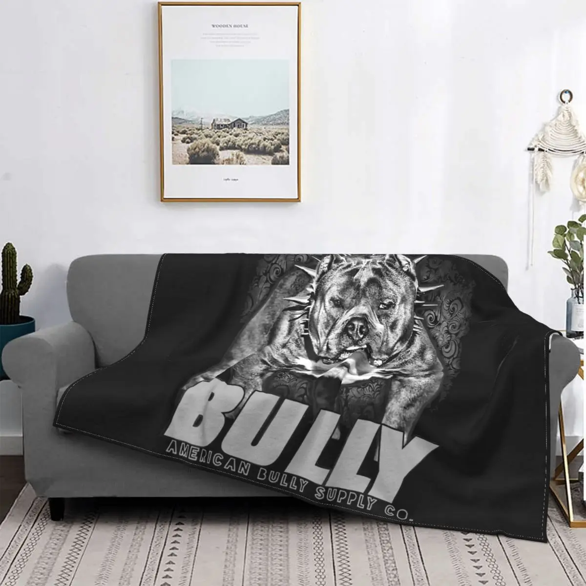 Bully American Bully Pit Bull Blanket Warm Raschel High-Grade Skin Friendly Home Decotation