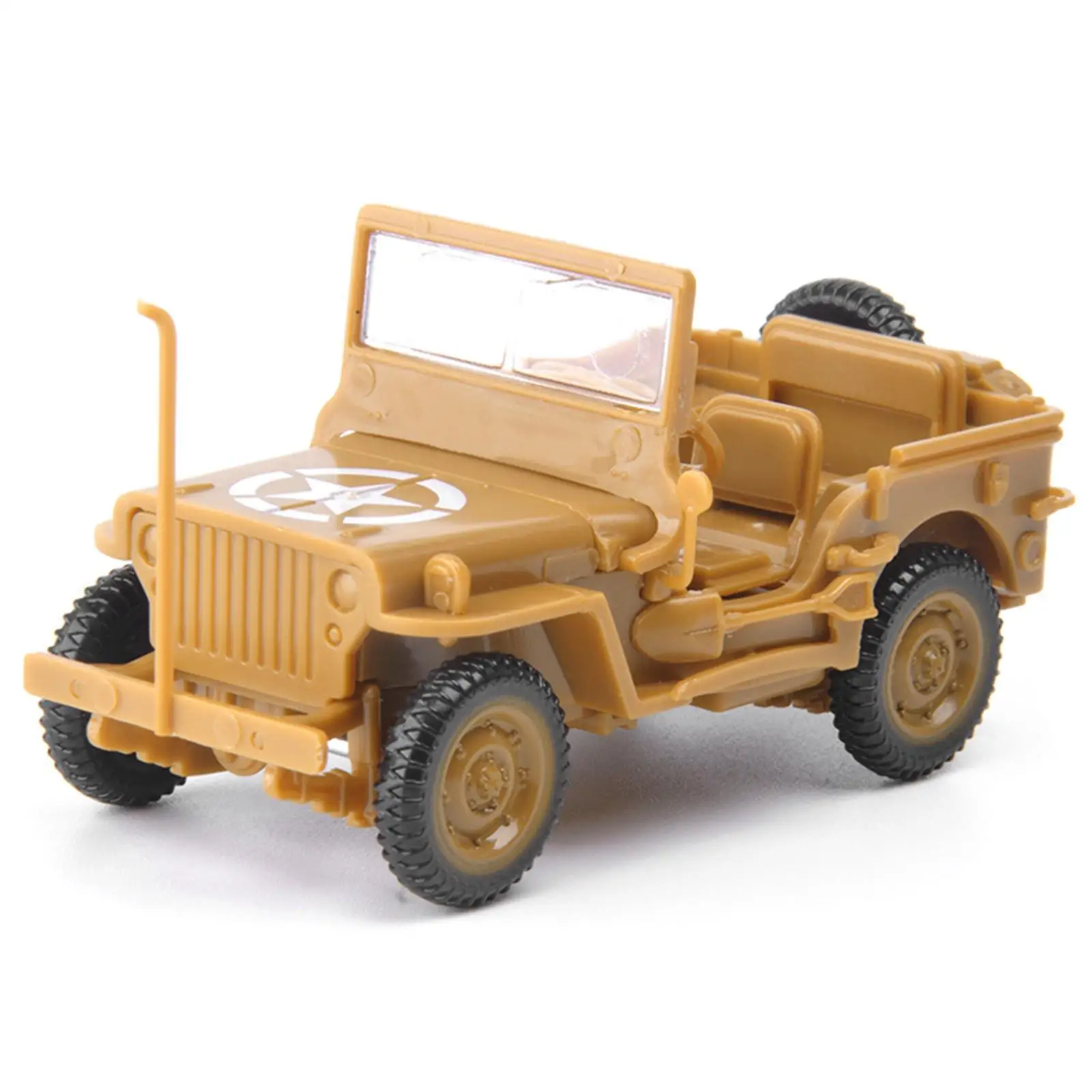 2 Pieces 4d Off-Road Car 2-Color Set Collectibles Decoration Puzzle Game Quick Interlocking 1:48 Jeep Model Toy for Willis