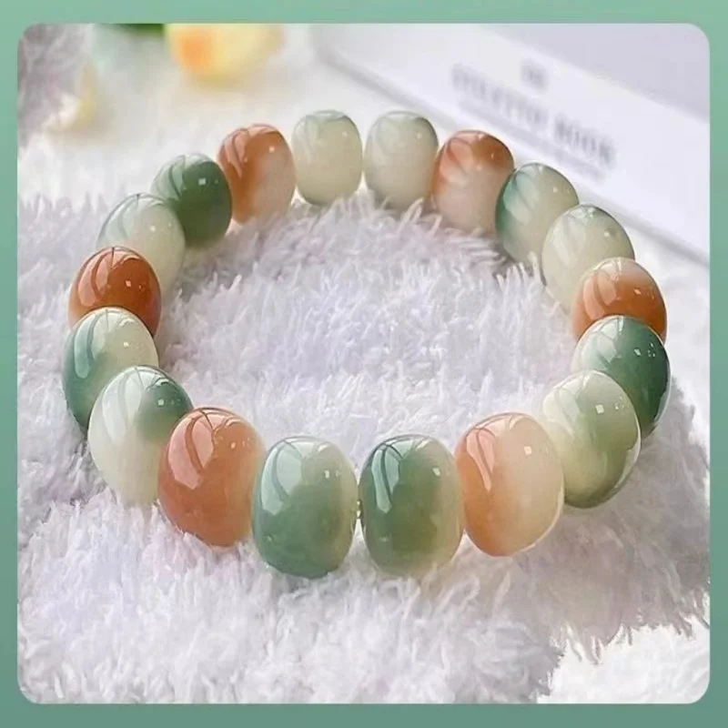 2024 Apricot Blossom Rain Bodhi Handstring Buddha Beads for Men and Women Jewelry