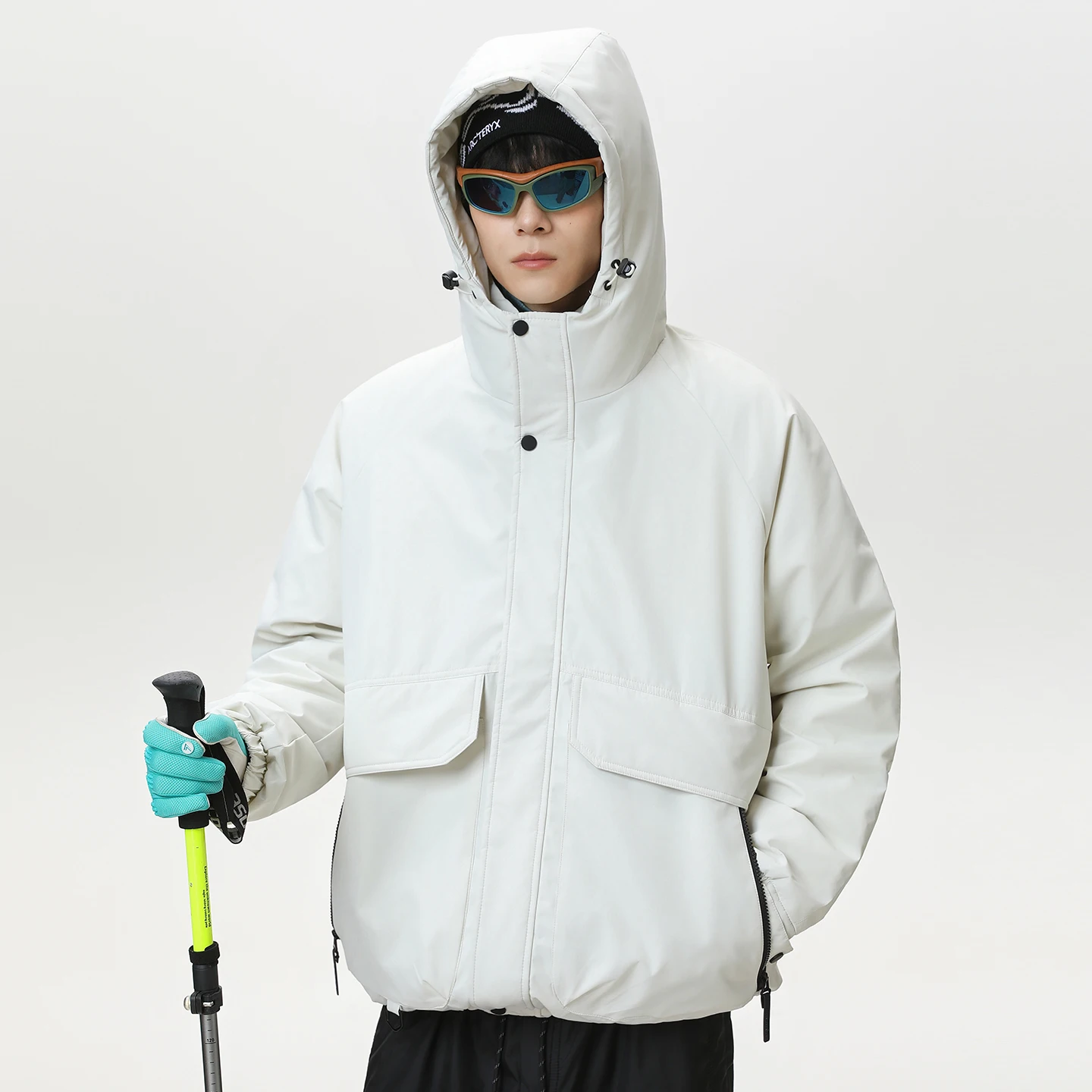 2026 Winter New Style Fashion Casual Men's Large-Pocket Outdoor Hooded Down Jacket