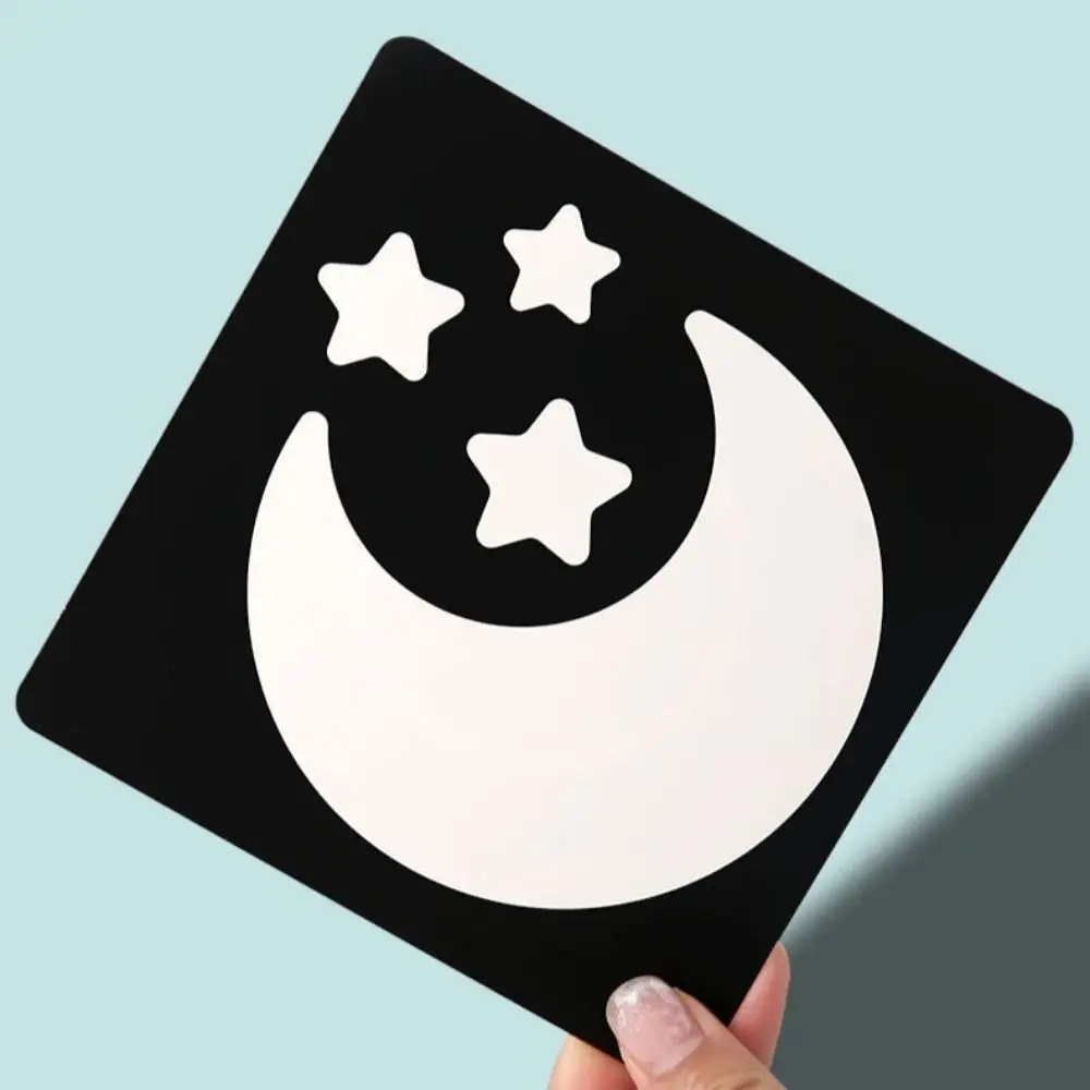 Hoog contrast Visuele stimulatiekaart voor baby's Kleur leren Vroege educatieve Baby Vision Tigger-kaarten Waterdichte cognitie