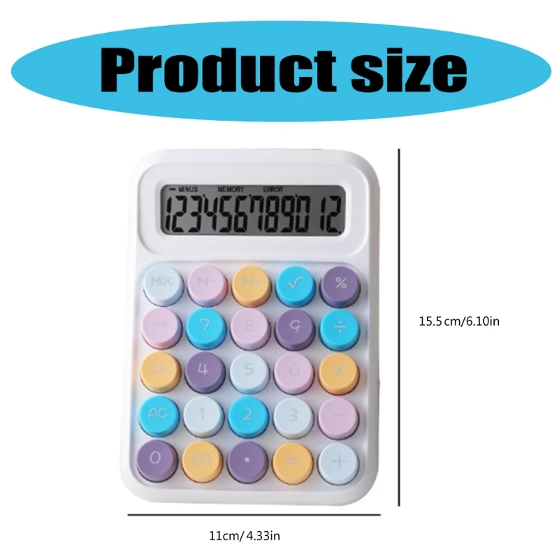 Desktop Calculators with 12 Digit Large LCD Display and Big Mechanical Button