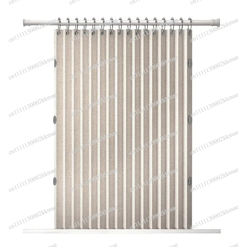 Imitation Linen Waterproof Shower Curtains Large Ring Thick Cloth Opaque Shower Curtains in Bathrooms Easy To Install Curtains