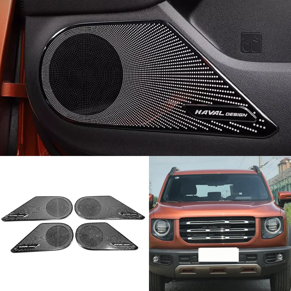 

Door Loudspeaker Cover Car 2022 2023 For GMW Haval Dargo Stainless Steel A-Pillar Audio Speaker Trim Styling Accessories