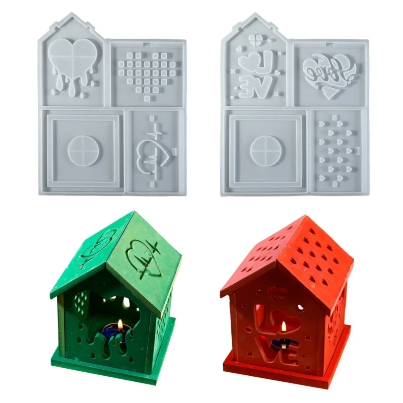Versatile Silicone Mold for Gypsum House Suitable for Party Decoration Gifts 37JB