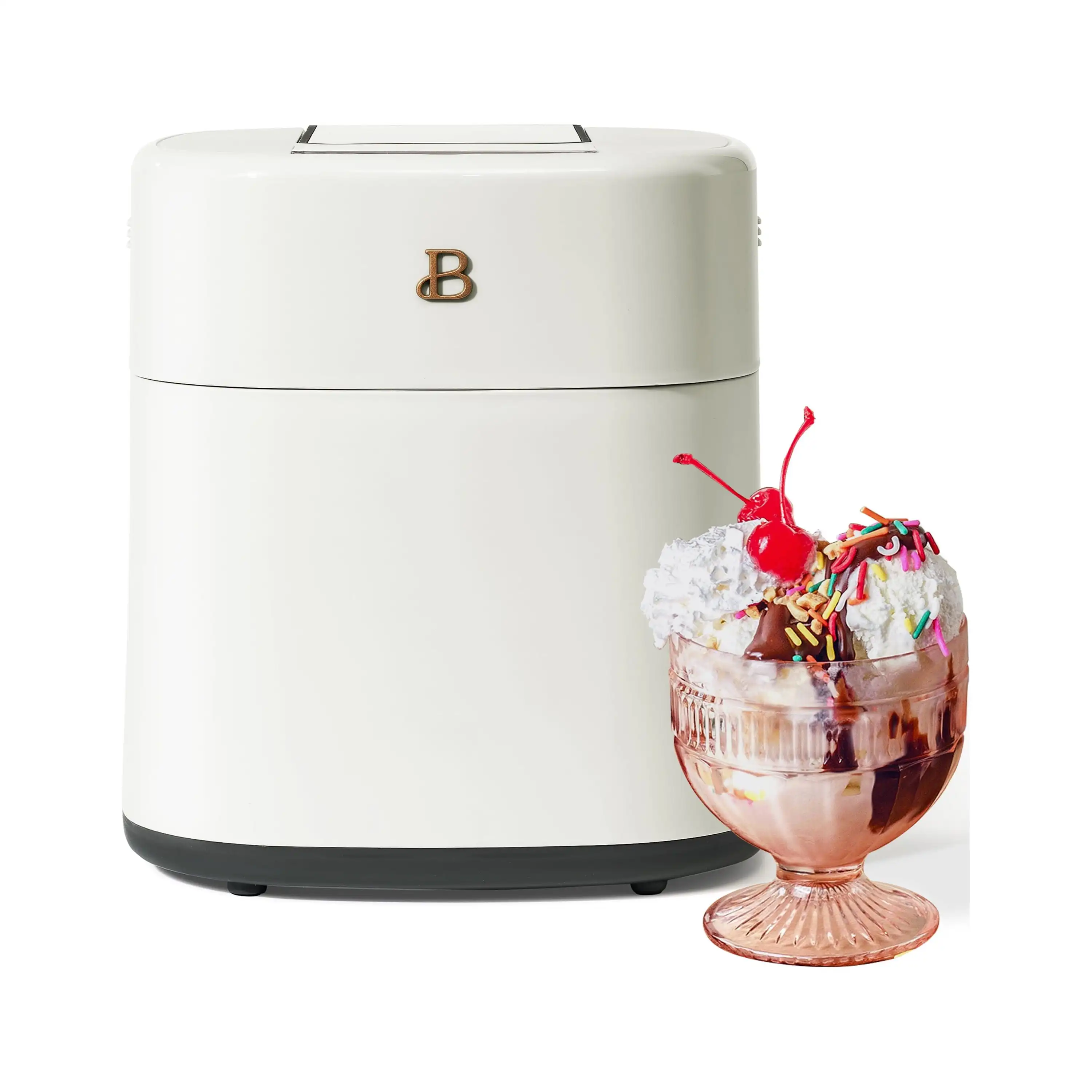 

1.5 Qt Ice Cream Maker with Touch Activated Display, White