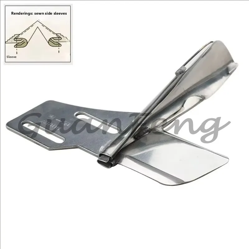 For DAYU127 Sleeve Placket Folder Binder Hemmer Attachment, Fits Industrial Single Needle Lockstitch Sewing Machine