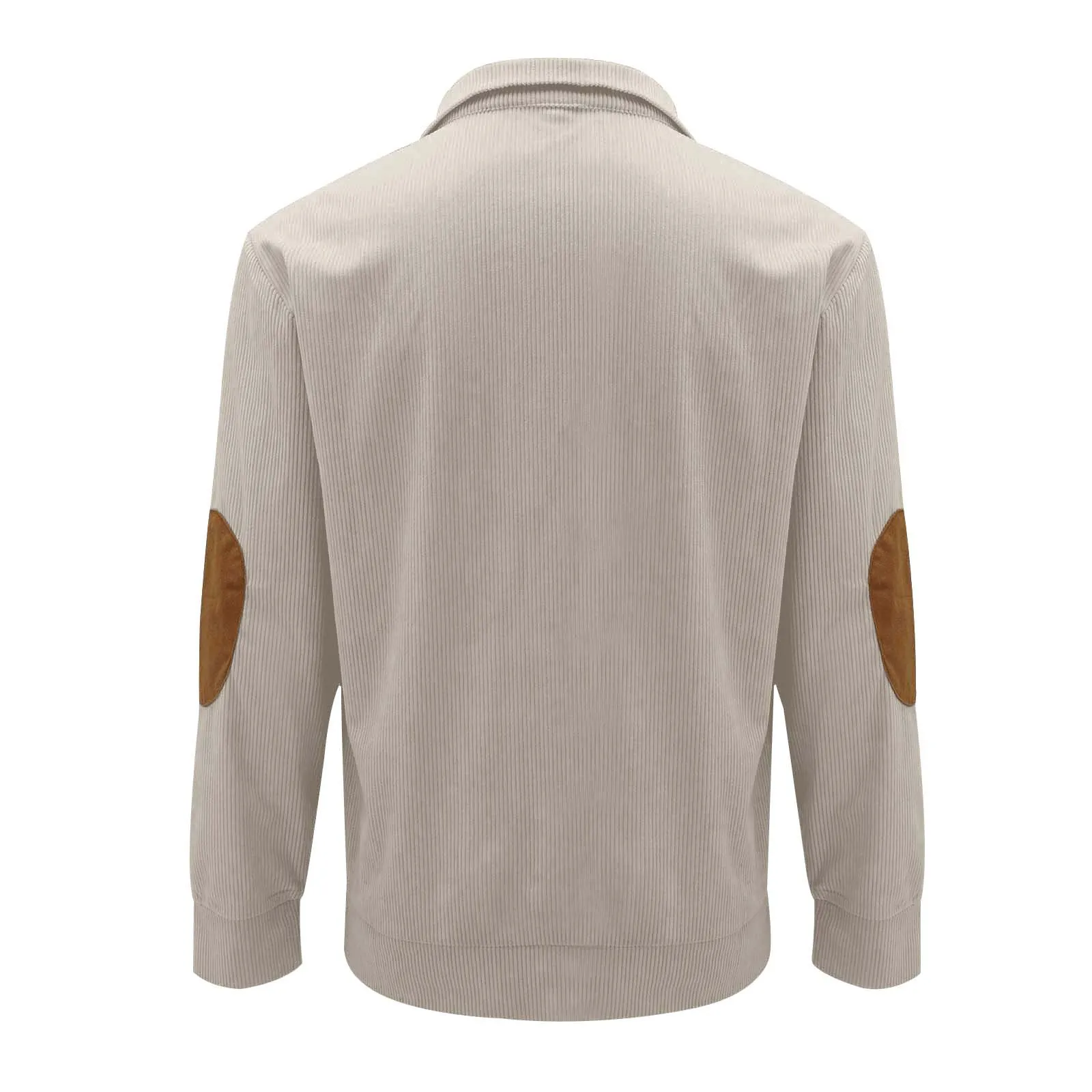 Large Size Spring and Autumn New Men's Outdoor Corduroy Casual Standing Neck Long sleeved Sweater