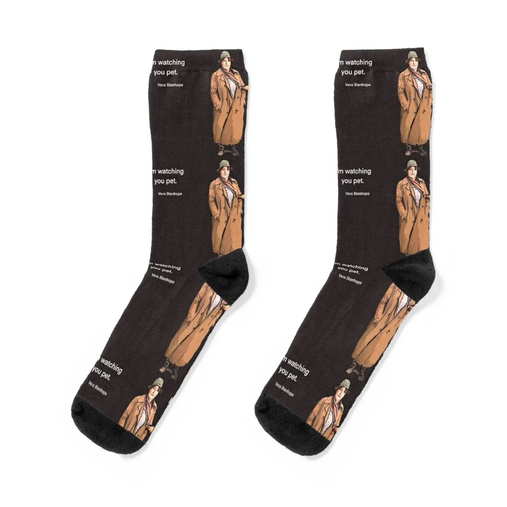 

DCI Vera Stanhope: I'm watching you pet. Socks summer hiphop fashionable gym Socks For Men Women's