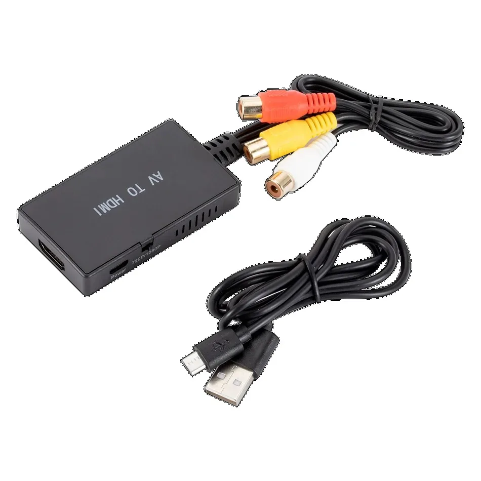 RCA to HDMI-compatible Adapter AV2HDMI-compatible Audio Vdieo Converter Support 1080P/720P NTSC/PAL Compatible With PS2 PS3 HDTV