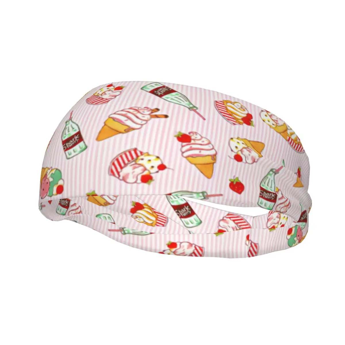 

Sports Sweatband Breathable Headband Sweat Hair Head Band Delicious Ice Cream And Cake Pattern Yoga Headband
