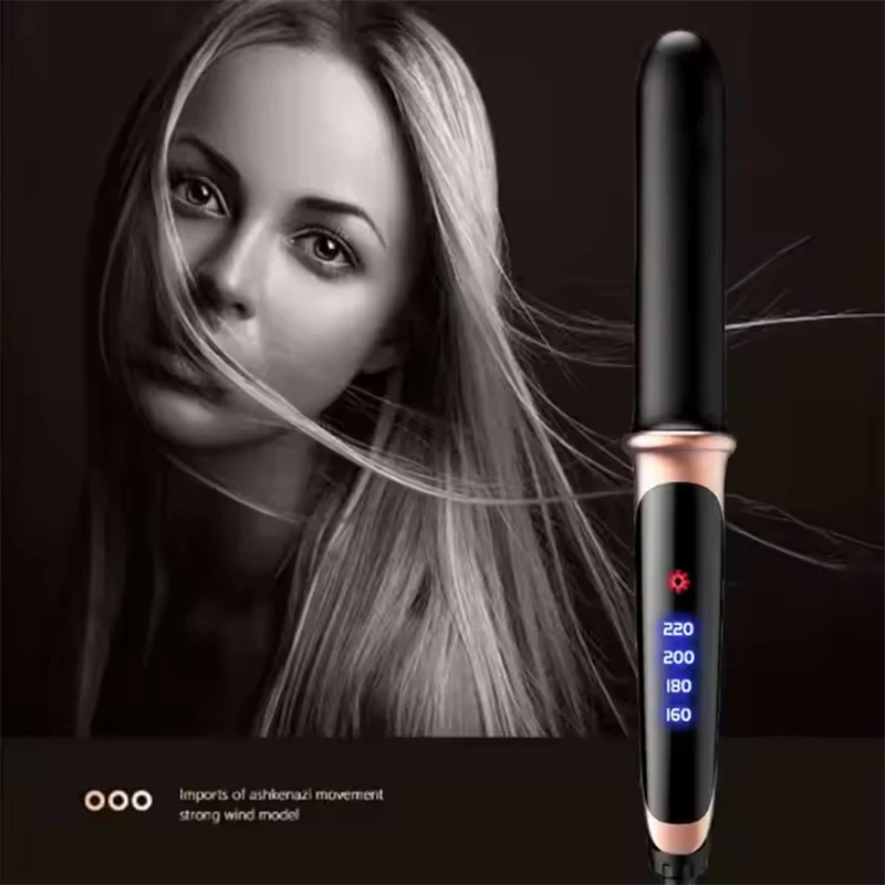 

Professional 2-in-1 Ceramic Hair Straightener and Curling Iron with LCD Display for Household and Hotel Use