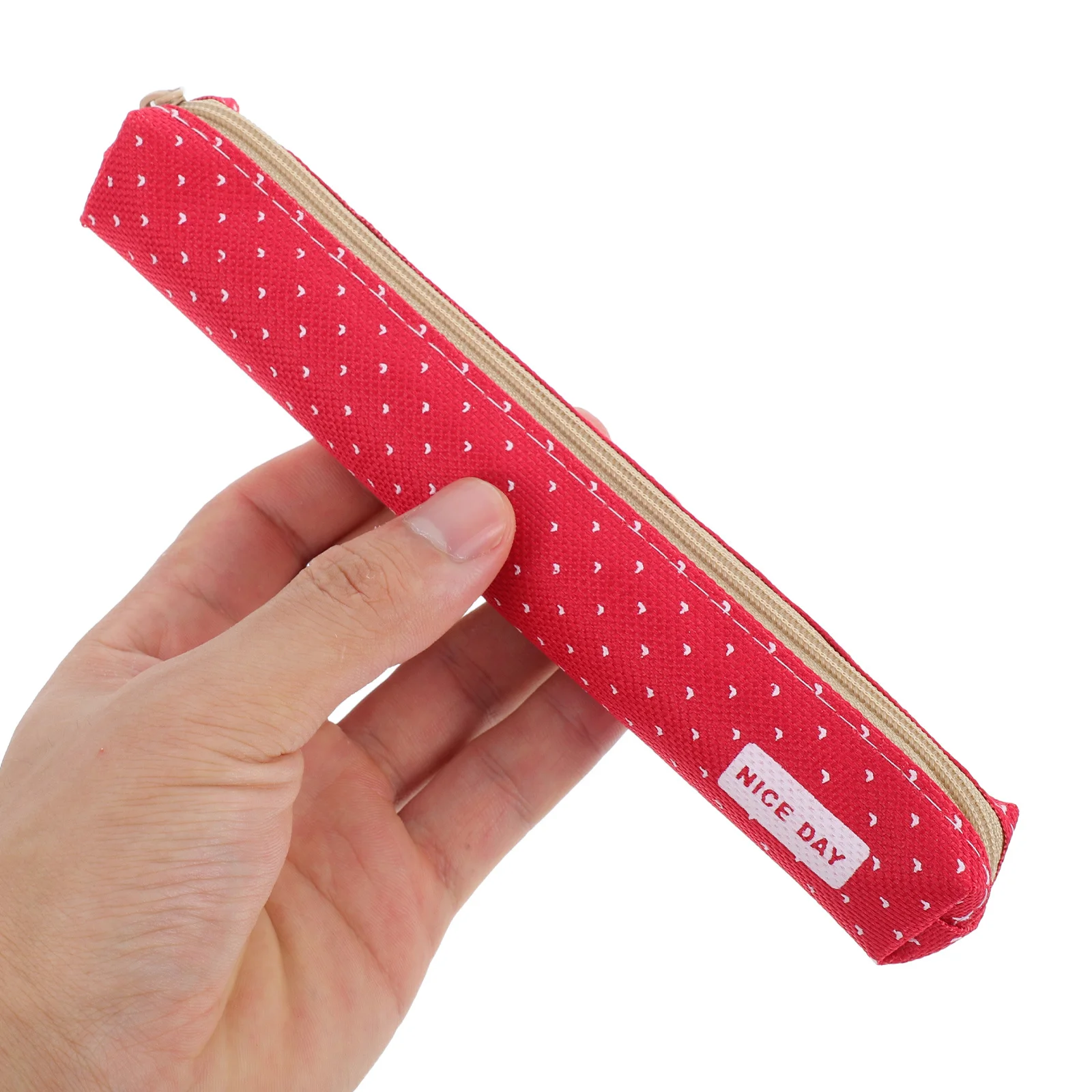 

3Pcs Pencil Case Pouch Candy Color Canvas Pen Case for School Stationery Storage Travel Makeup Coin Key Holder