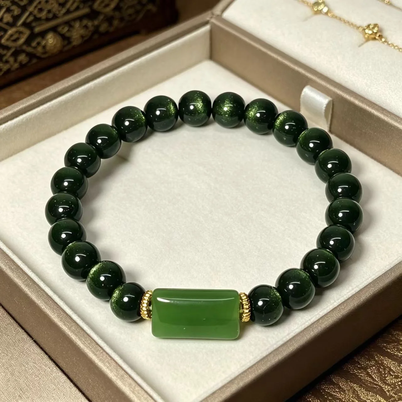 The New Natural Hetian Jade Fulu Fortune Peace Gourd Bracelet Retro Charm Fashion Fine Jewelry Best Selling Couple Holiday Gifts