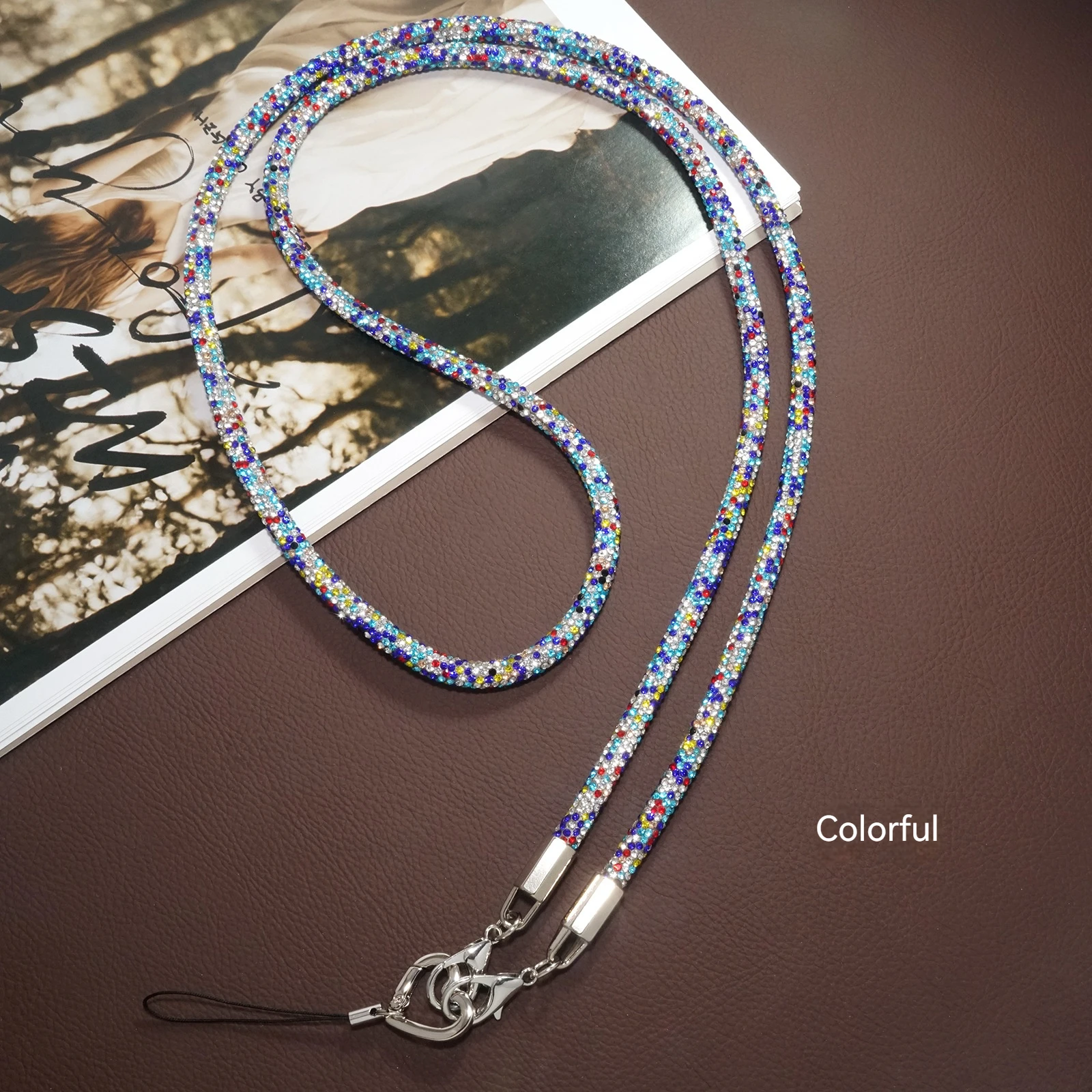 

Luxurious Diamond Phone Lanyard, Bag Crossbody Long Chain, High-end Camera Strap Hot Selling And Explosive Rhinestone Lanyard ﻿