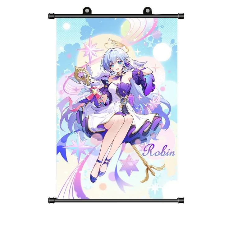 Honkai: Star Rail Robin Painting Fabric Wall Scroll poster Home Decoration Wall Decoration Gifts Cosplay