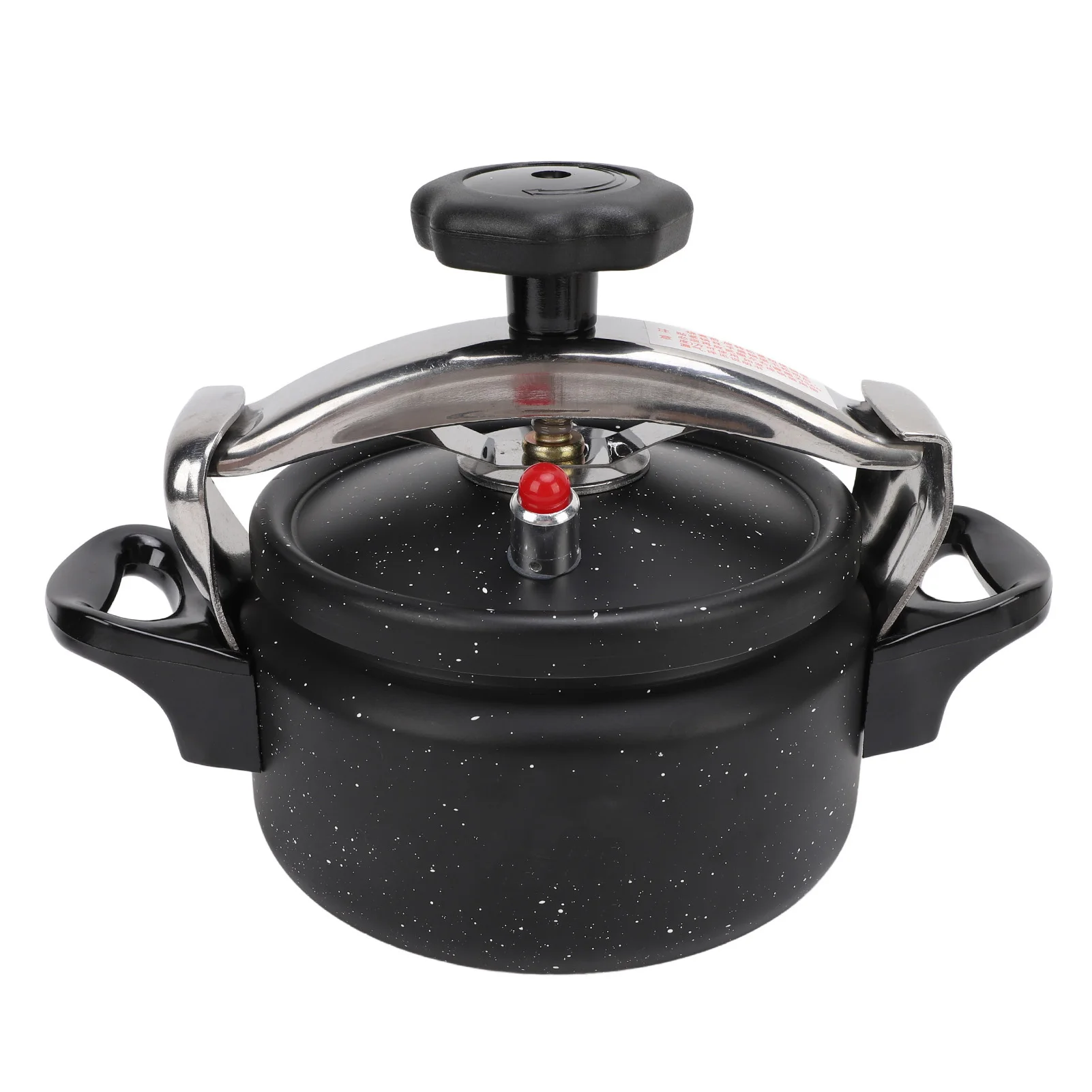 1.5/2/3L Black Pressure Canner, Aluminum Alloy Pressure Cooker,Compound Bottom,  Explosion Proof, Multi-Stove Compatible