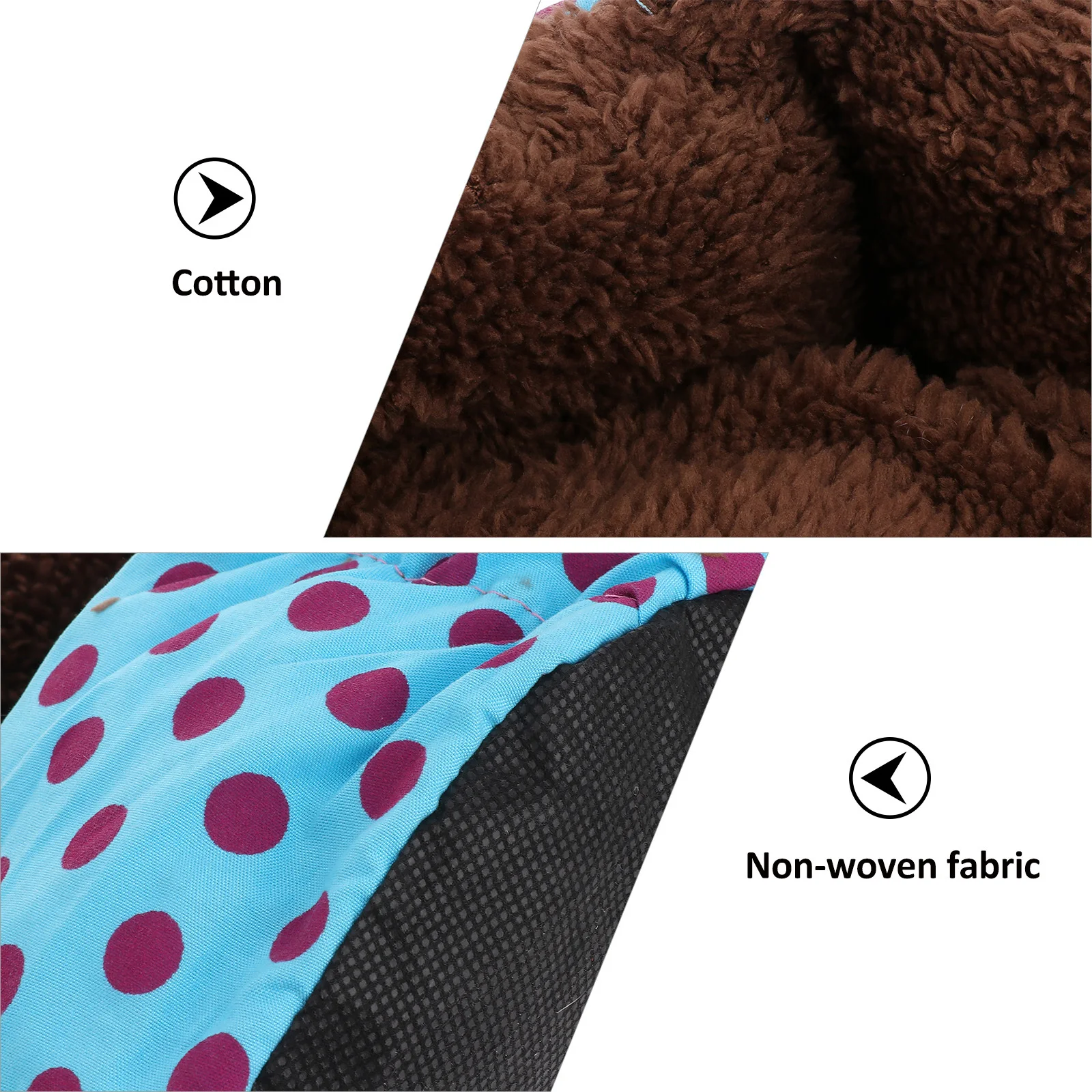 

Round Cat Dog Bed Warm Winter Sleeping Cave Cozy Nest for Small Animals Soft Kennel Cushion