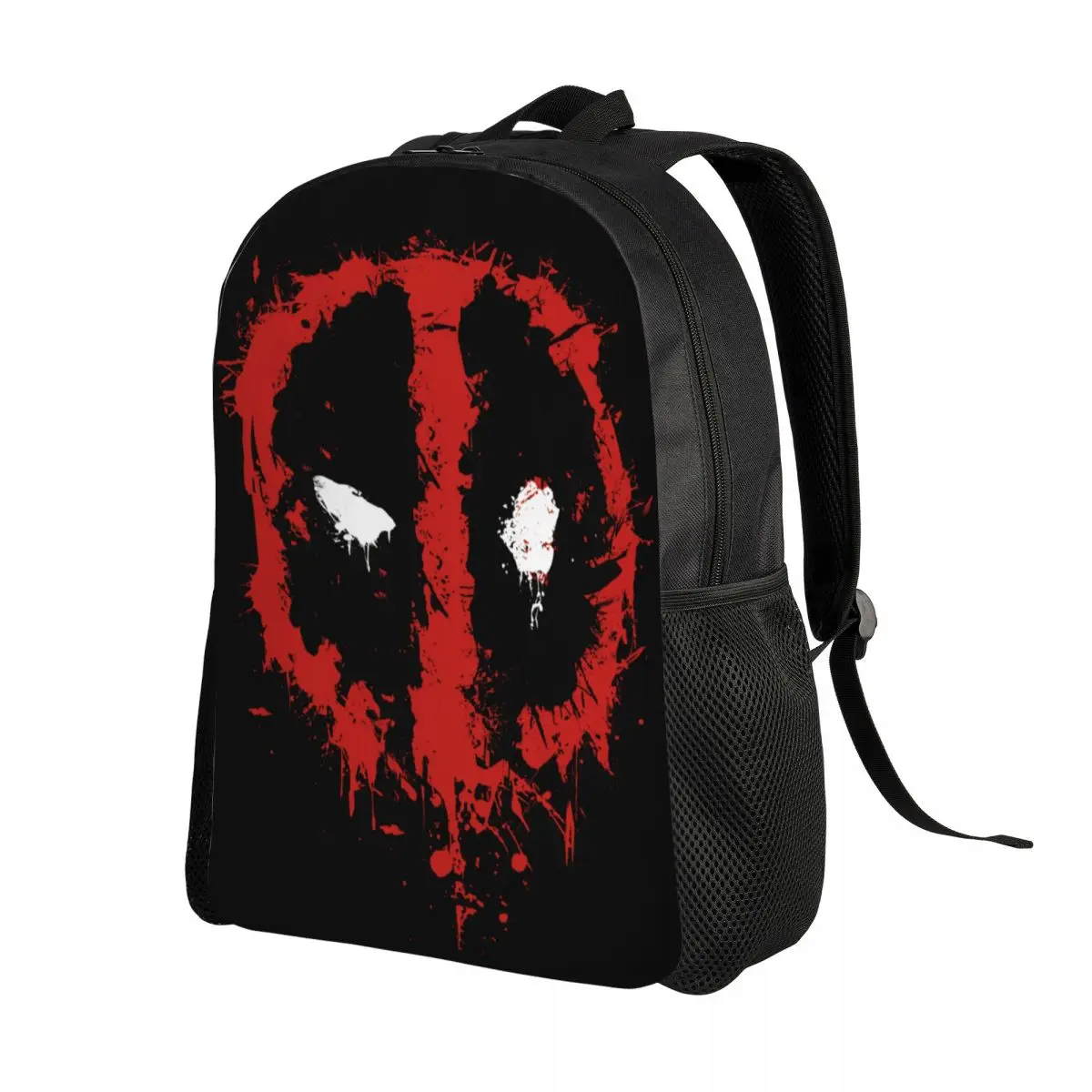 Custom Deadpool Splatter Backpack for Women Men Water Resistant College School Bag Print Bookbag