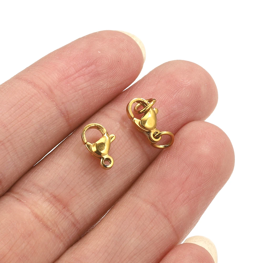 20pcs Stainless Steel Lobster Clasps For Bracelet Necklace Findings Clasps Connectors DIY Jewelry Making Accessories Craft image 2