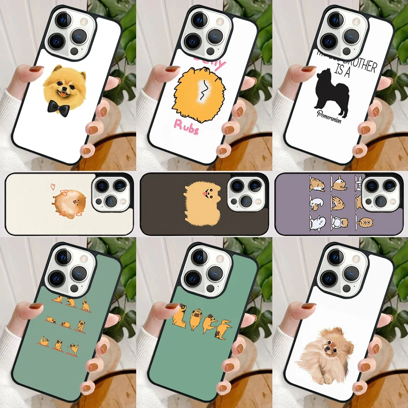 Pomeranian Dog Yoga Phone Case For iPhone 16 15 SE2020 14 Max 6 7 8 Plus 11 12 13 Pro Max Mini Phone Cover coque