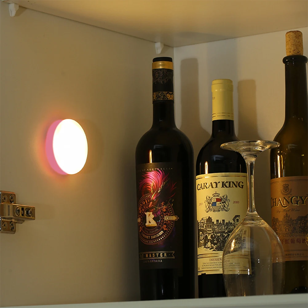 

Touch Sensor LED Night Light Dimmable Bathroom Bedroom Closet Lighting Energy Efficient Round Safe Easy Install Wireless Indoor