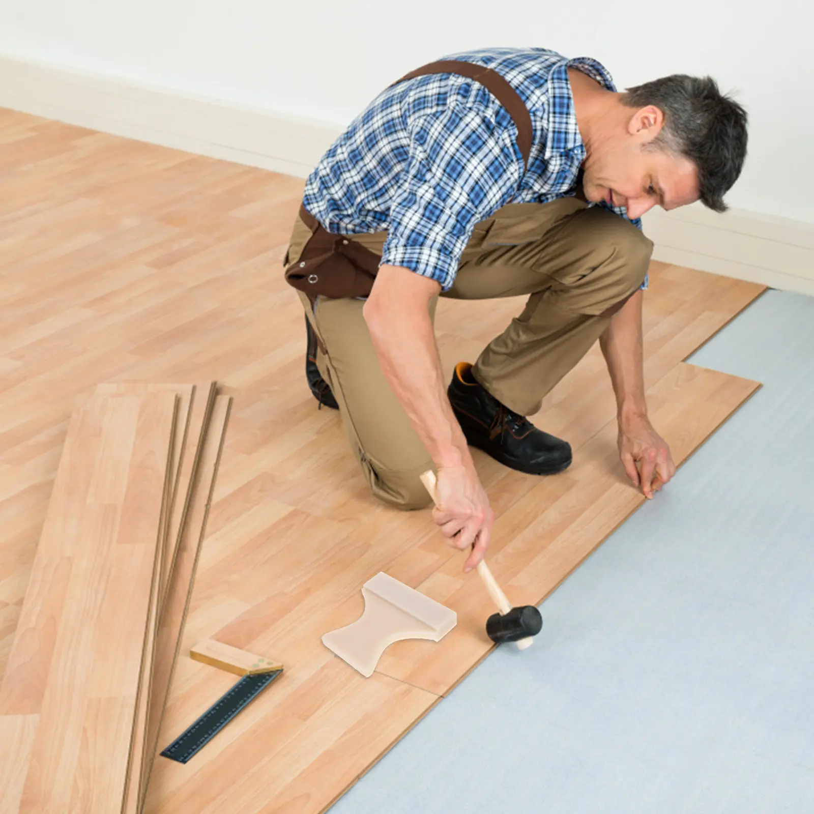 Bloque de Impacto de Nylon Reforzado para Instalación de Pisos, Bloque de Golpeo para Pisos de Madera, Resistente a Arañazos y Impactos, Ajuste Rápido