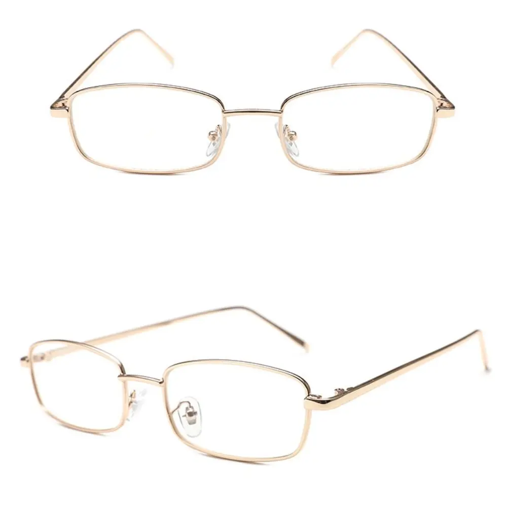 Metal Vintage Harajuku Glasses Gold Silver Black Anti-blue Square Glasses Vision Care Oversized Decorative Glasses Women Men