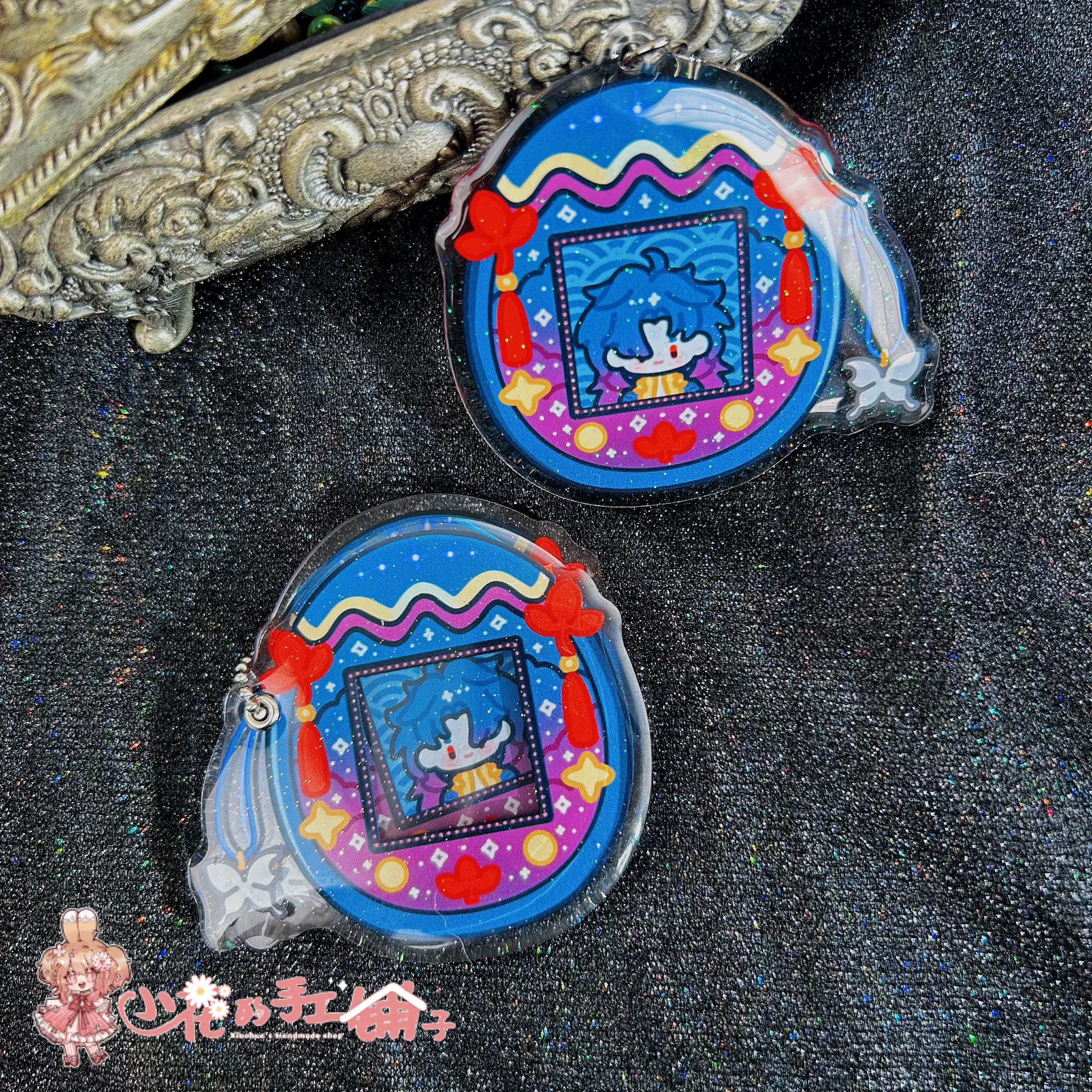 Anime Honkai: Star Rail Lâmina Imbibitor Lunae, Dan Heng, Saco Chaveiro Acrílico Pingente, Chaveiro versão Q dos desenhos animados, Presente