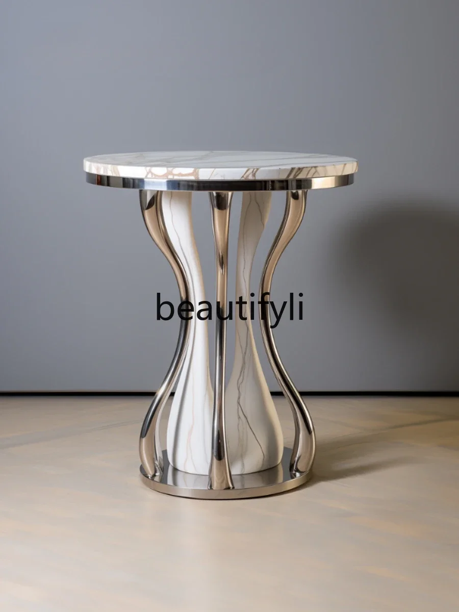 

ss CSimple modern corner table Italian light luxury coffee table minimalist marble small side table household