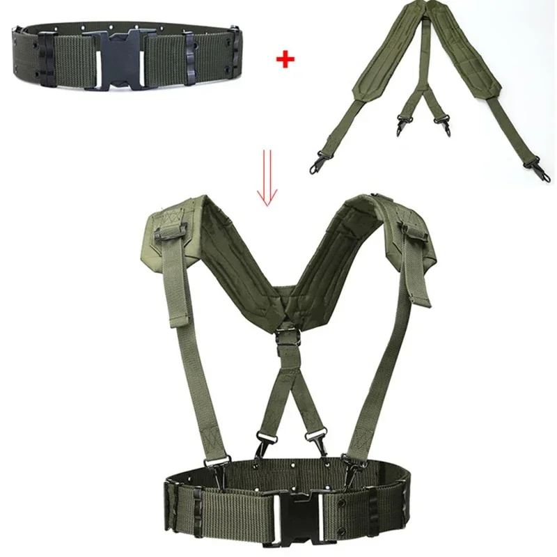 Outdoor Adjustable Equipage Suspender X Type Tactics Braces New Tactical Suspenders Men Duty Belt Harness Combat Readiness Strap