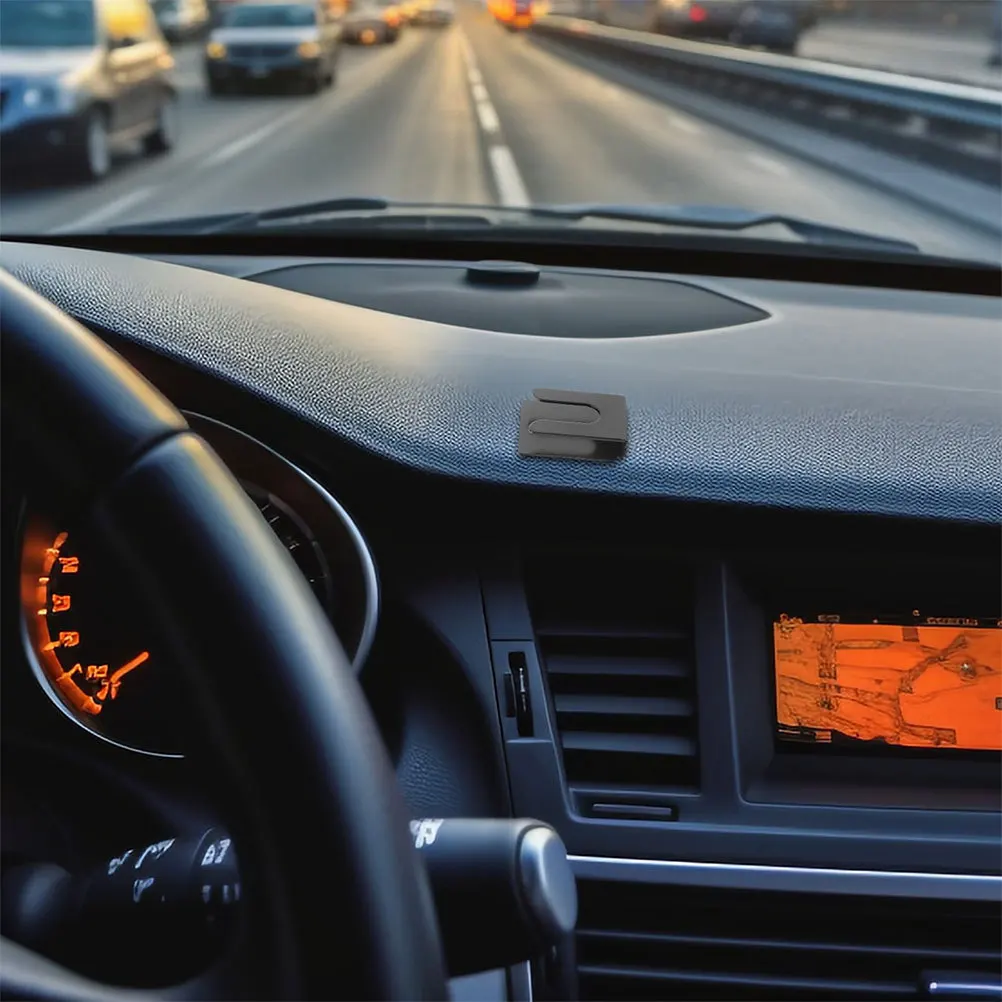 

4Pcs Metal Car Mic Hanger Bracket for Radio Microphone Secure Clip-on Design with Back Support Long Distance Driving Safety