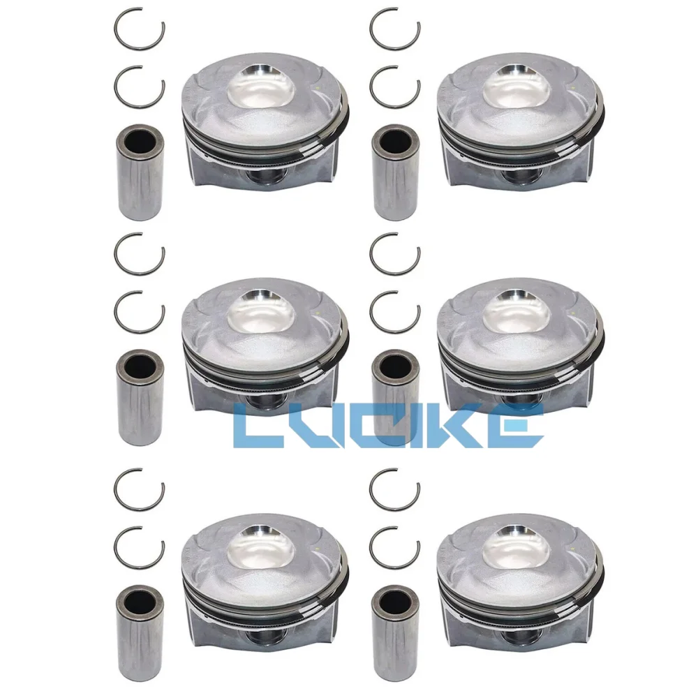 6PCS LR062617 Engine Piston Rings Kit Replacement for Land Rover LR4 Range Rover Sport Jaguar XE/XF/XJ/F-Type 3.0L V6 AJ126