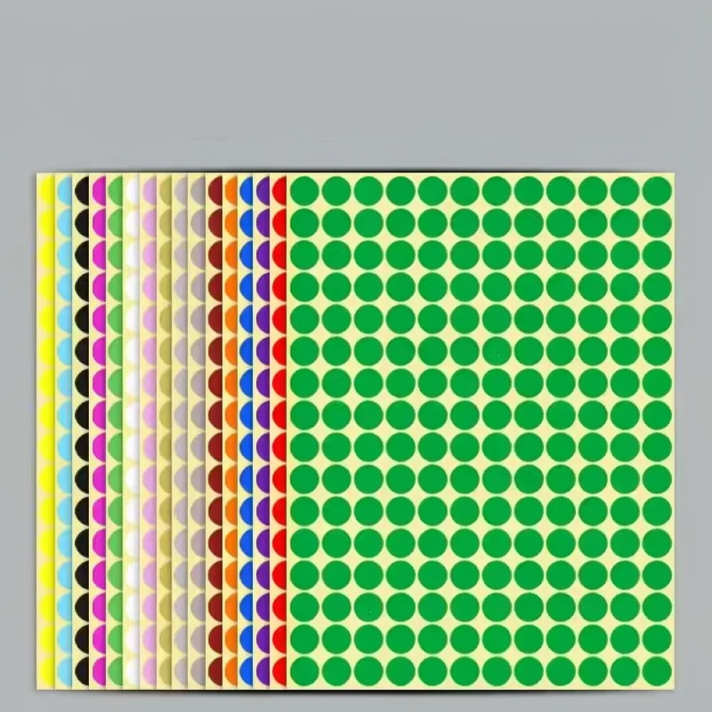 Colorful Round Adhesive Stickers Dot Labels For Coding Classification Marking Diary Scrapbooking Office School Supplies