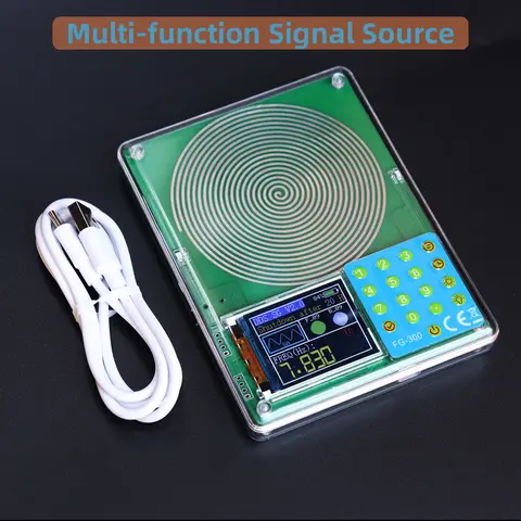 Function Generator DDS Signal FG-300 DDS Function Signal Generator 0.001Hz-200KHz Signal Generator Adjustable Module Sine+Square+Triangle+Sawtooth Waveform ﻿