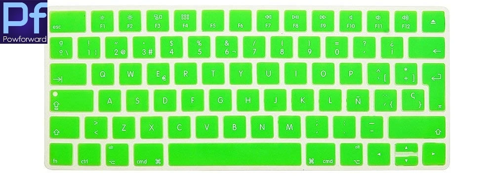 Spanish Black Keyboard Cover Silicone Skin for Apple Magic Keyboard (MLA22LL/A) European/ISO Keyboard Layout