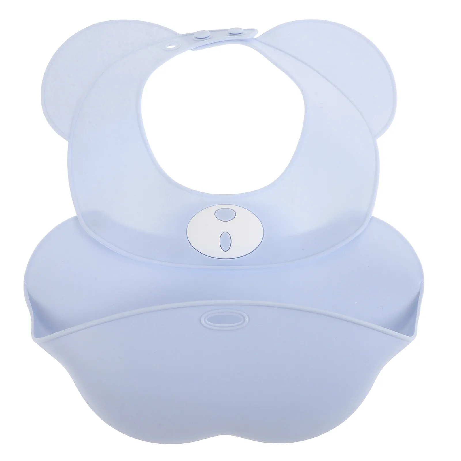 

Silicone Baby Bib Waterproof Soft Adjustable Feeding Bib for Toddlers Newborns with Cute Bear Design Drool Protection Easy Clean