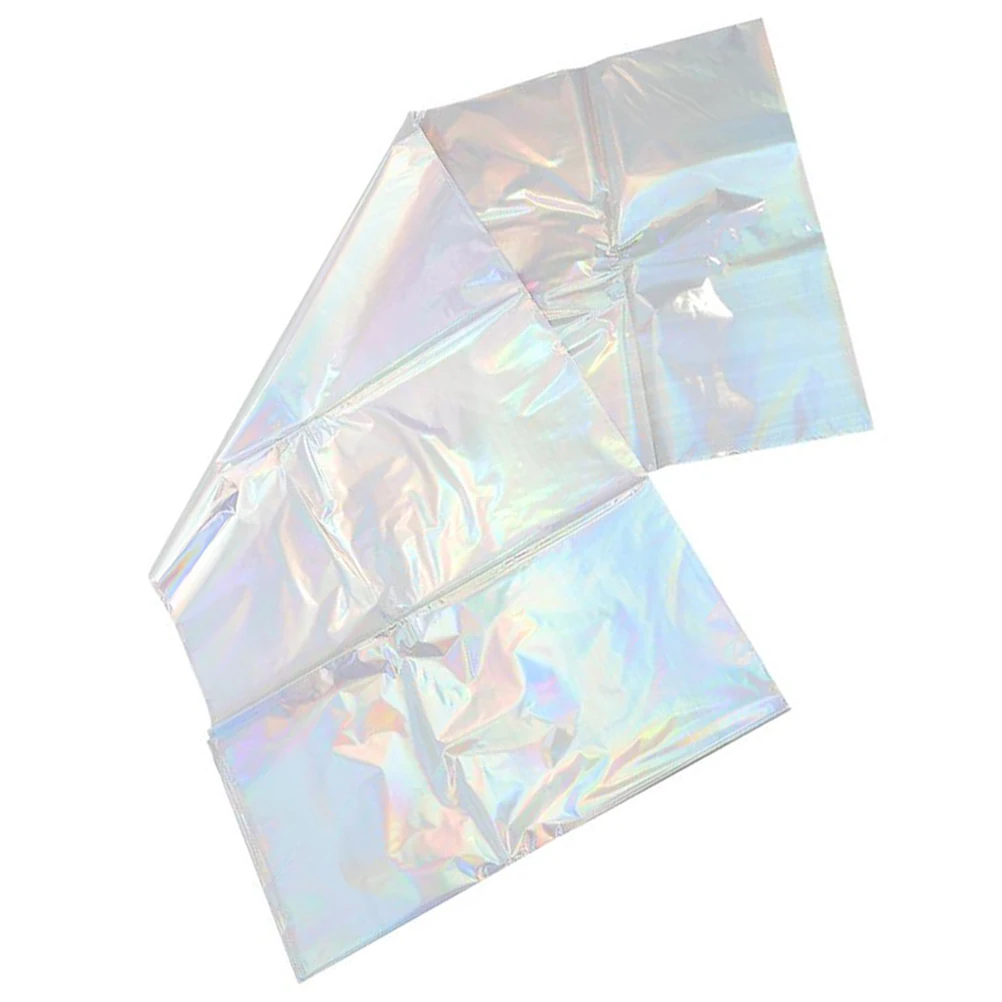

3 Pcs Rainbow Tablecloth Iridescent Plastic Disposable Rectangle 137x274cm Party Decorations Aluminum Foil Home Textiles