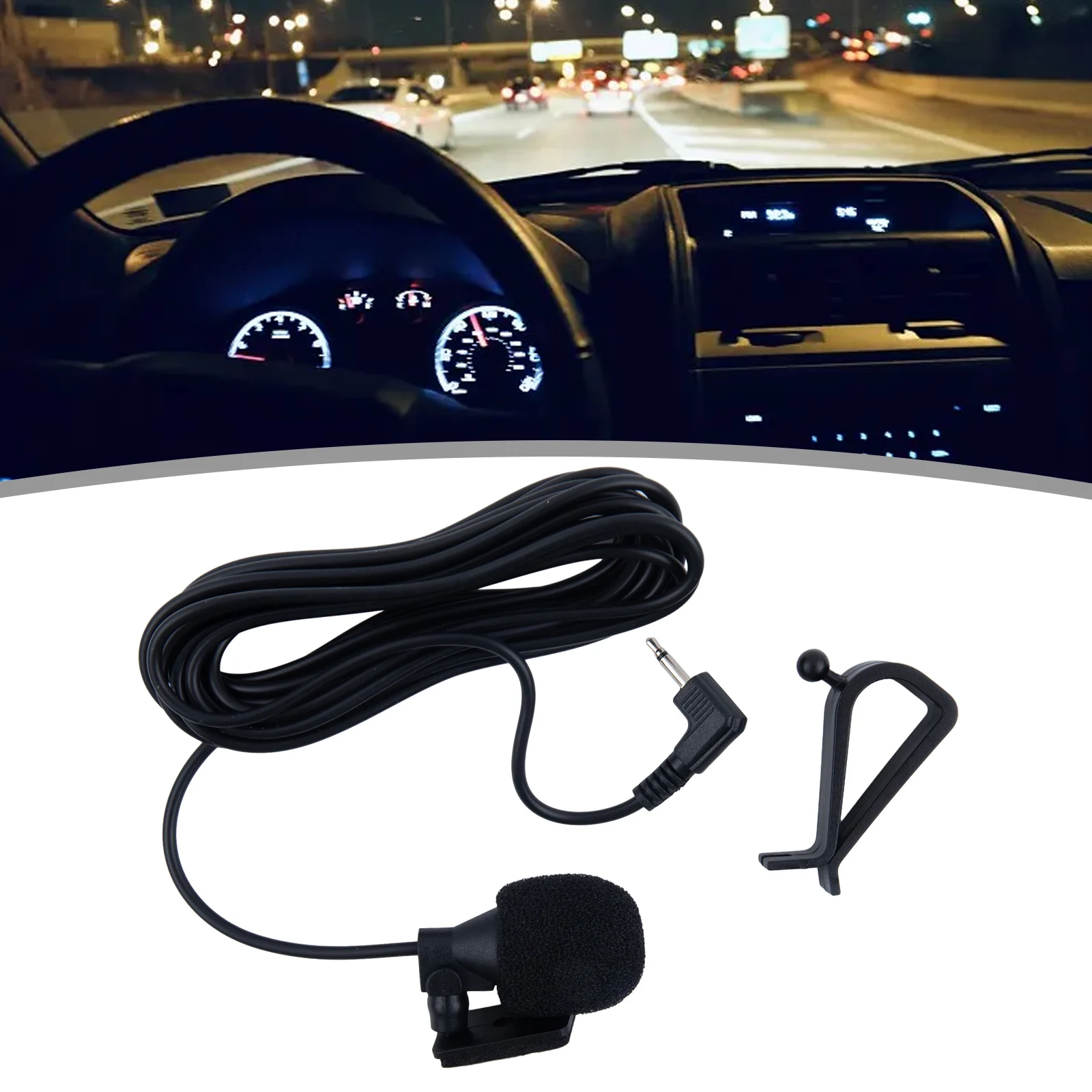 3 Meters 2.5mm External Microphone Black Plastic+Metal For Car Pioneer Stereos Radio Receiver Car Audio Accessories