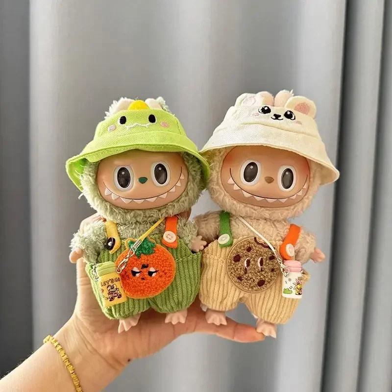 Mini Puppe Kleidung Outfit Zubehör Für Korea Kpop Exo 15-17 cm Labubu Idol pit streifen obst tier overalls set kleidung Geschenk