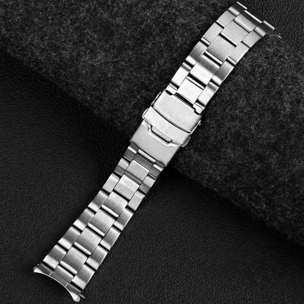 Solid 316L Stainless Steel Watchband for Seiko5 SKX007 SKX009 SKX013 Strap 1820/22/24/26mm Straight/Arc End for Oyster Bracelet