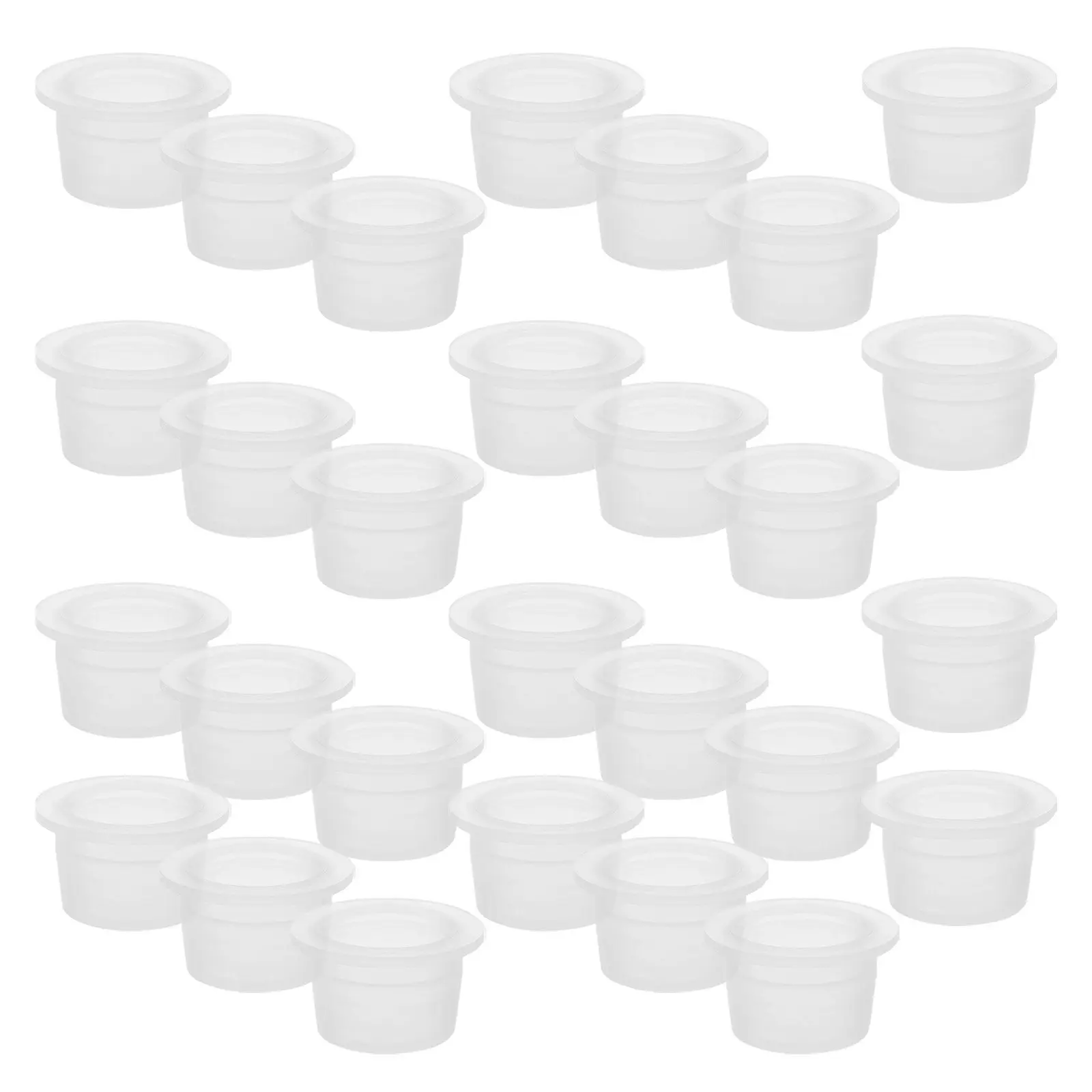 200Pcs Clear Plastic Aromatherapy Bottle Caps 18Mm Recessed Round Stoppers for Glass Perfume Bottles Essential Oil Storage Home